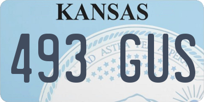 KS license plate 493GUS