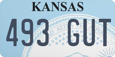 KS license plate 493GUT