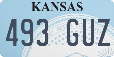KS license plate 493GUZ