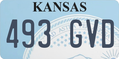 KS license plate 493GVD