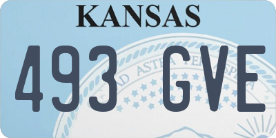 KS license plate 493GVE