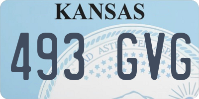 KS license plate 493GVG