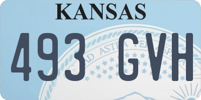 KS license plate 493GVH