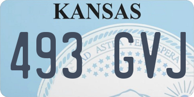 KS license plate 493GVJ