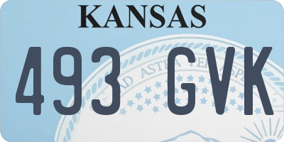 KS license plate 493GVK