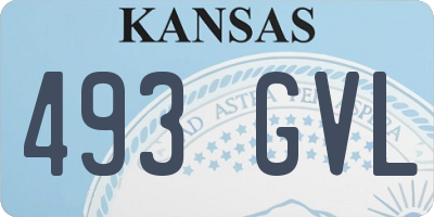 KS license plate 493GVL