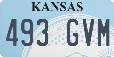 KS license plate 493GVM