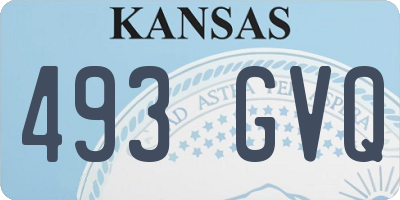 KS license plate 493GVQ