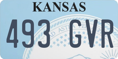 KS license plate 493GVR