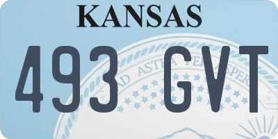 KS license plate 493GVT