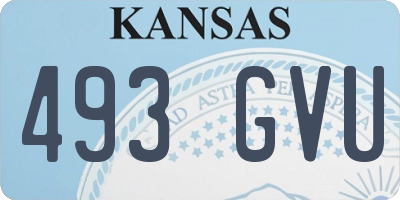 KS license plate 493GVU