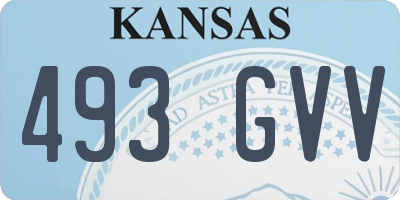 KS license plate 493GVV