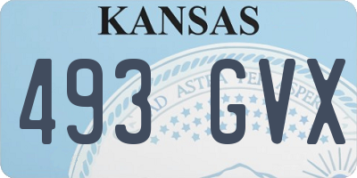 KS license plate 493GVX