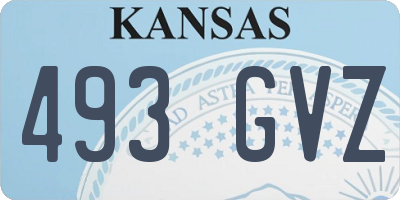KS license plate 493GVZ