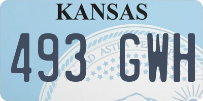 KS license plate 493GWH