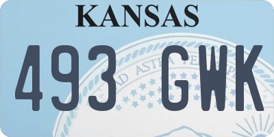 KS license plate 493GWK