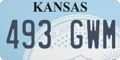 KS license plate 493GWM