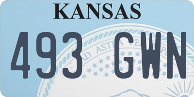 KS license plate 493GWN