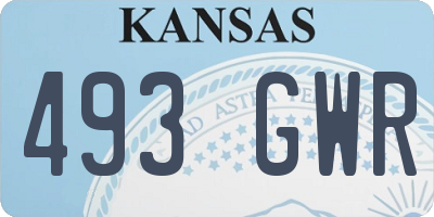 KS license plate 493GWR