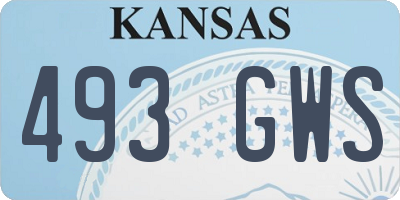 KS license plate 493GWS