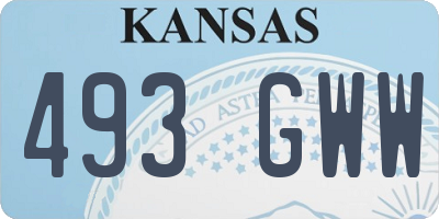 KS license plate 493GWW