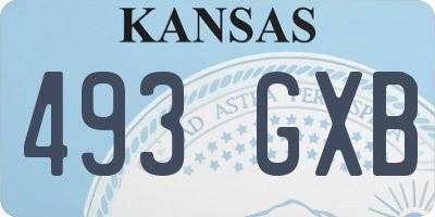 KS license plate 493GXB