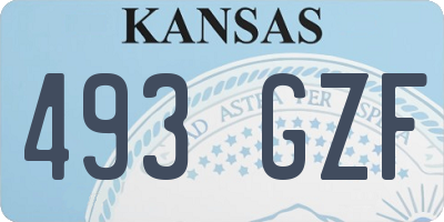 KS license plate 493GZF