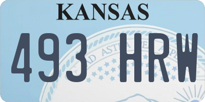 KS license plate 493HRW