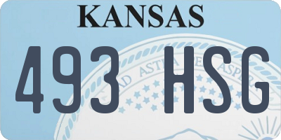 KS license plate 493HSG