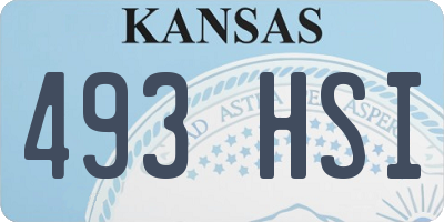 KS license plate 493HSI