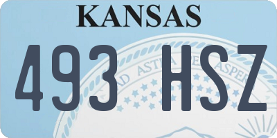 KS license plate 493HSZ