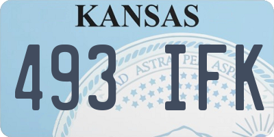 KS license plate 493IFK