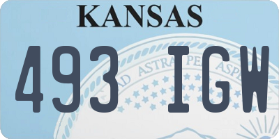 KS license plate 493IGW