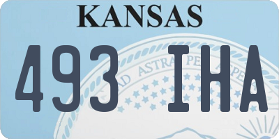 KS license plate 493IHA