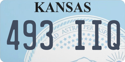 KS license plate 493IIQ
