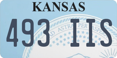 KS license plate 493IIS