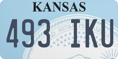 KS license plate 493IKU