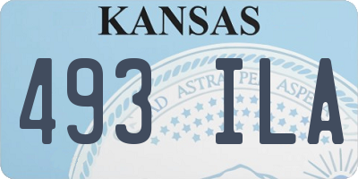KS license plate 493ILA