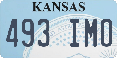 KS license plate 493IMO