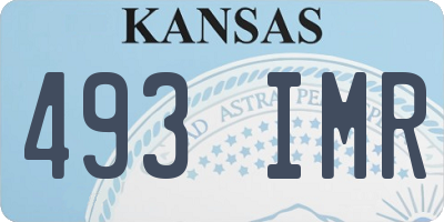 KS license plate 493IMR