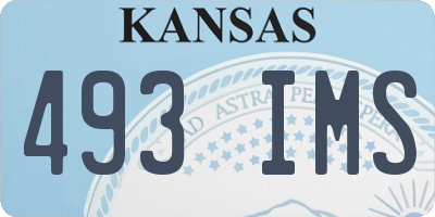 KS license plate 493IMS