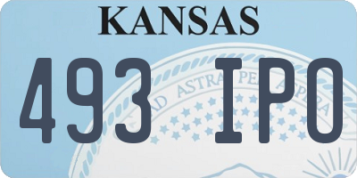 KS license plate 493IPO
