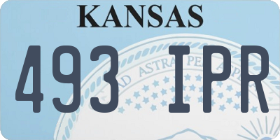 KS license plate 493IPR