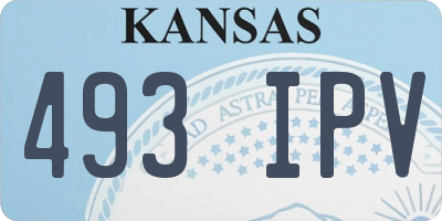 KS license plate 493IPV