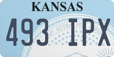KS license plate 493IPX