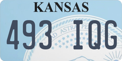 KS license plate 493IQG