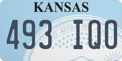 KS license plate 493IQO