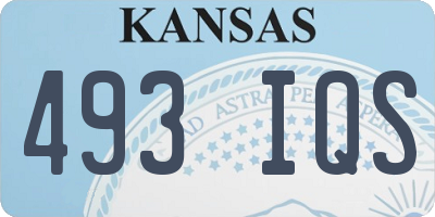 KS license plate 493IQS