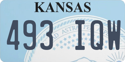 KS license plate 493IQW