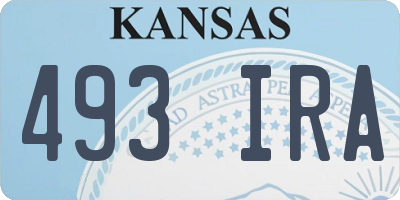 KS license plate 493IRA